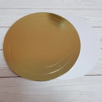 Подложка круг 3,2 мм D260 жемчуг/золото