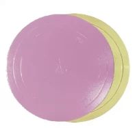 Подложка круг 3,2 мм D300 золото/розовая