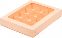 Коробка РК 12 конфет Персиковая