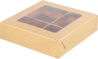 Коробка РК 4 конфеты золото 115*115*30