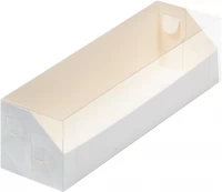 Коробка РК премиум 190*55*55 для 6 макарон белая (ровный край)
