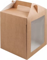 Коробка РК пряничный домик 160*160*200 крафт картон