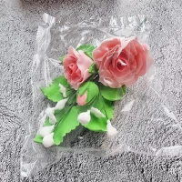 Украшение сах. Роза розовая 12 см