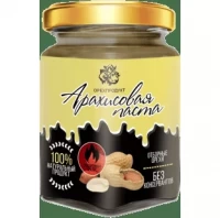 Арахисовая паста Орехпродукт 100% обжаренный арахис, без добавок, кремовая, банка 200 г