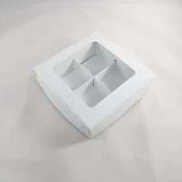 Коробка РК 4 конфеты белая 115*115*30
