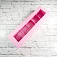 Коробка РК 5 конфет розовая матовая 235*70*30