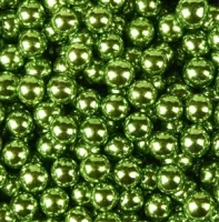 Посыпка шарики 6 мм Зеленые хром 50 г