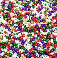 Посыпка сахарная Новогодний микс (фиолетовые шарики) 50 г 