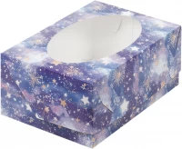 Коробка РК 6 капкейков звездное небо