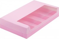 Коробка РК для эклеров и эскимо 250*150*50 розовая в комплекте 5 ложементов